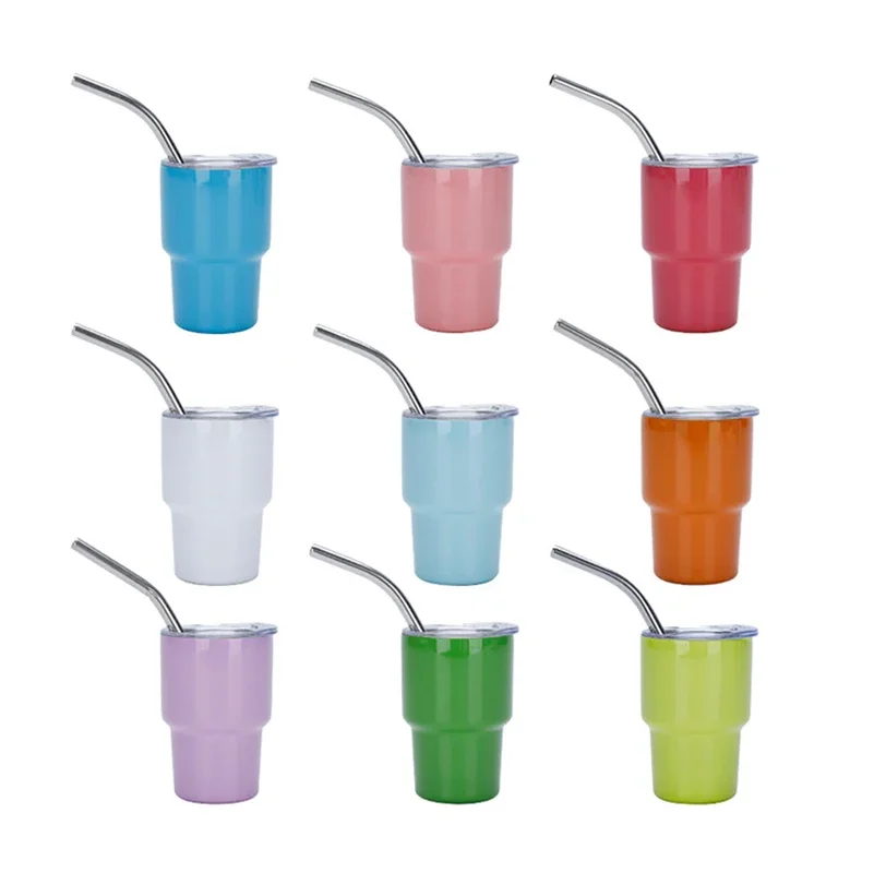 3oz Sublimation Tumble Whiskey Wine Glass Stainless Steel Vacuum Insulation Cup Car MIni Coffee Cup
