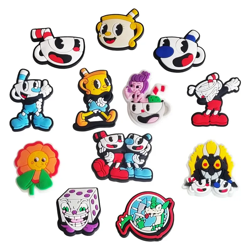 12pcs a Set Pack Anime PVC Shoe Charms Decorations for Shoes Accesories Wholesale Boys Girls Kids