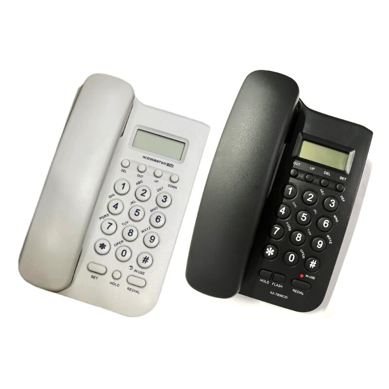 Corded Telephone for Desk Landline Desktop House Phone Seniors Caller Dropship