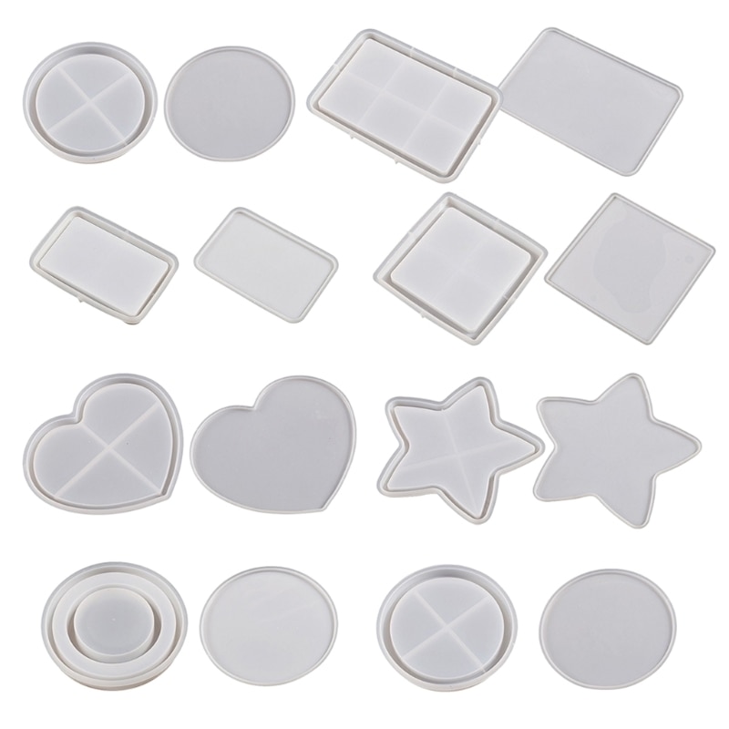 517F Set of 16 Clay Mold Jewelry Making Tools for DIY Hand-Making Crafts Photo Frame