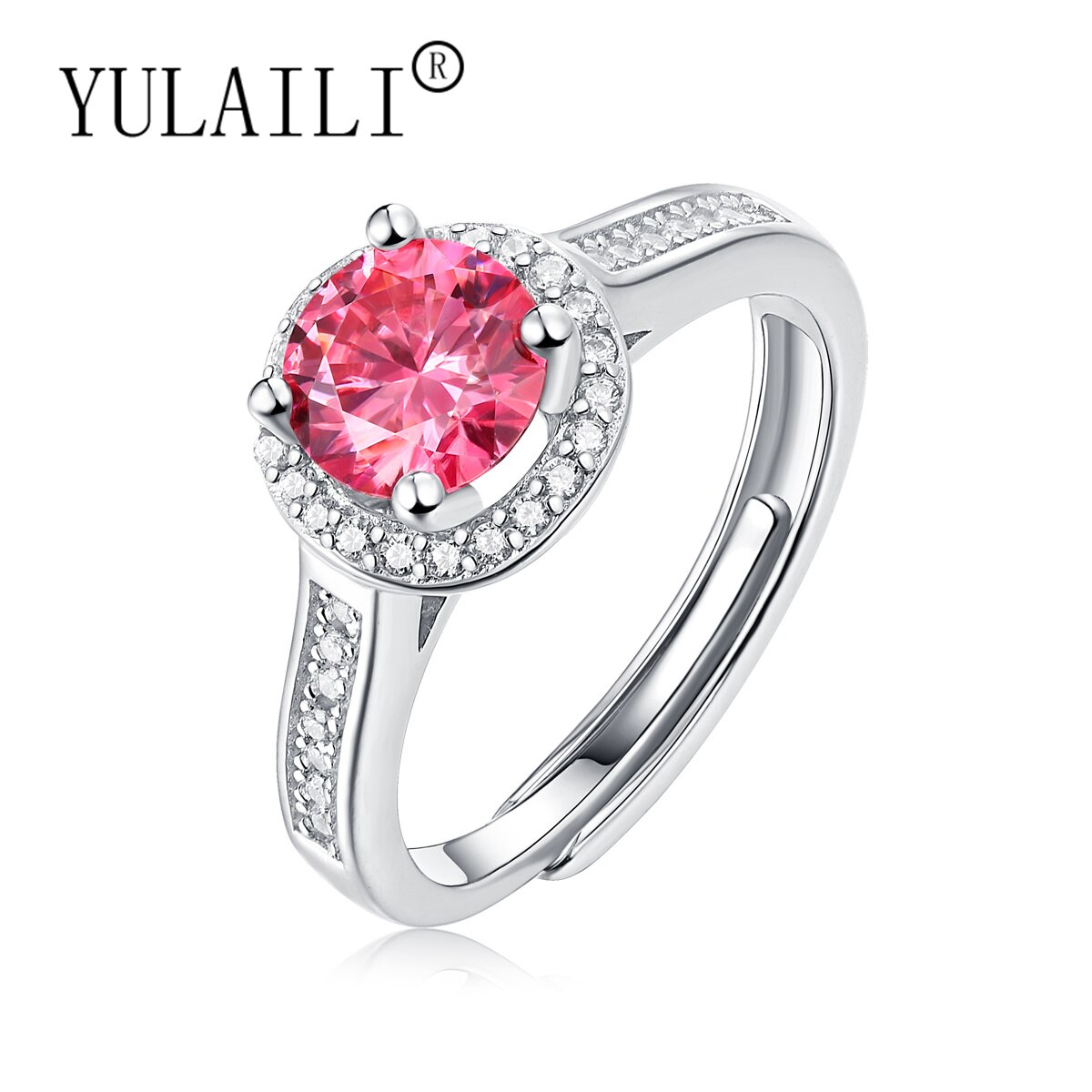 Sweet Pink Moissanite Rings For Women Girl Silver 925 Romantic 1ct Fine Exquisite Elegant Jewelry Affordable Luxury