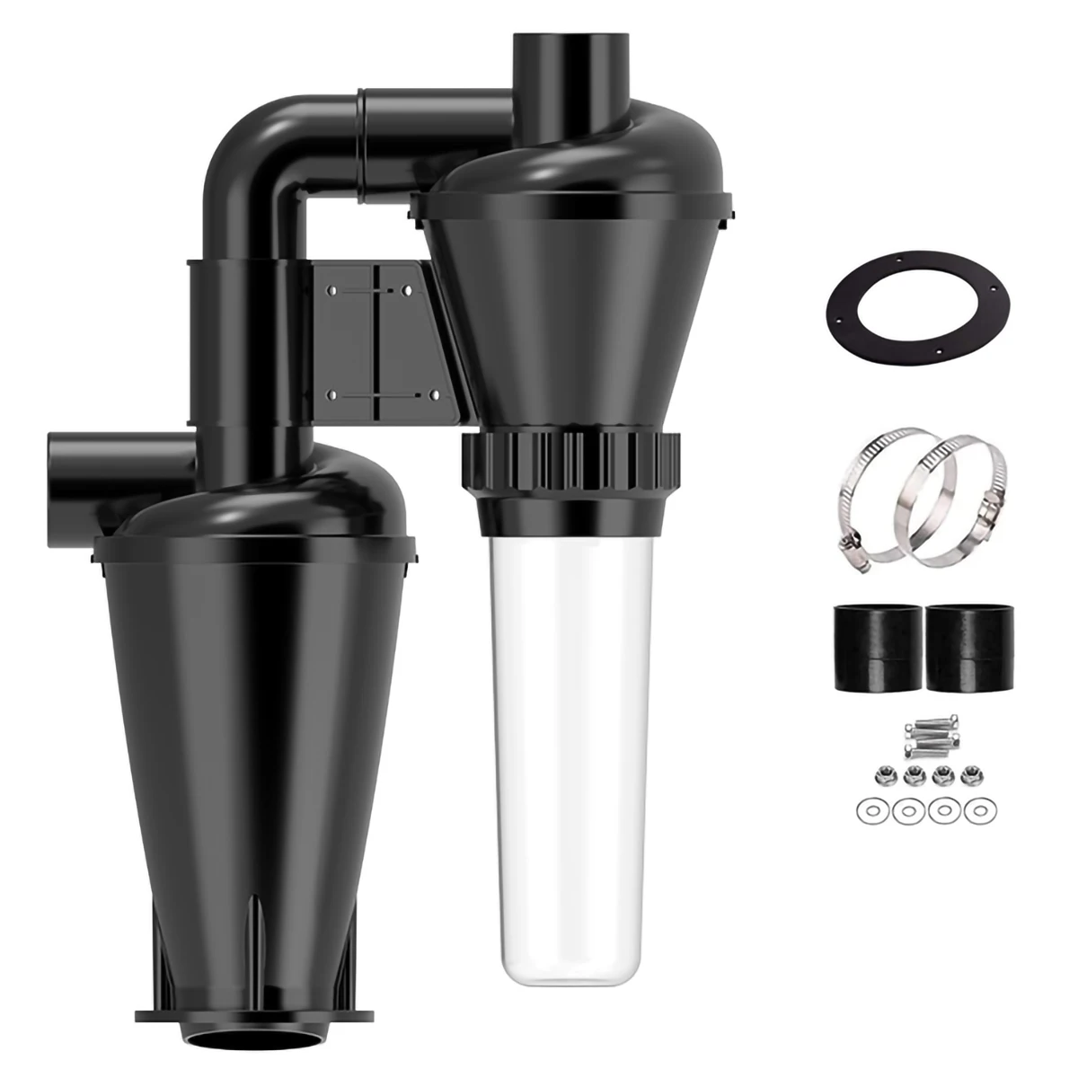 Double Filtration - Cyclone Dust Collector  50mm/2'' DIY Turbocharged Woodworking Filter Industrial