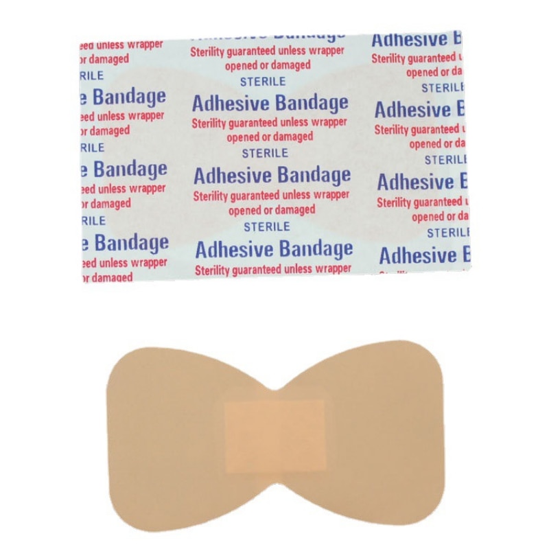 100pcs/lot Wound Dressing Sterile Stickers Emergency Kit Curved Healing Patches Bandage Band Aid Waterproof Adhesive Plaster