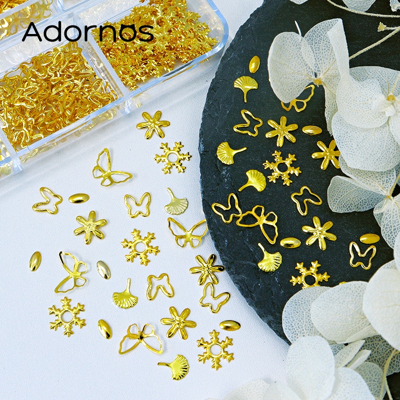 Mix Flower Butterfly Metal Rivets For UV Epoxy Resin Molds Filling Materials Glitter Epoxy Resin Accessories DIY Jewelry Making