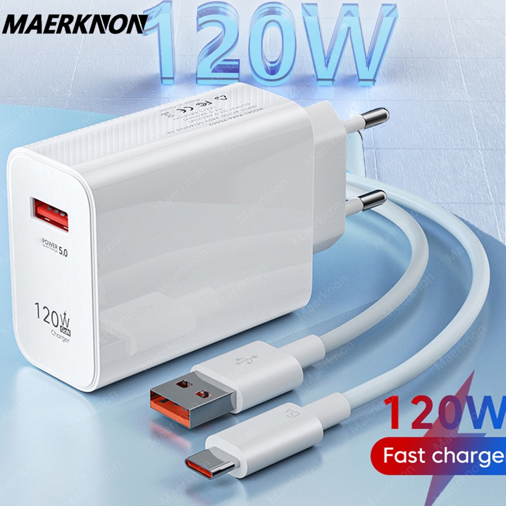 120W GAN USB Charger Fast Charging Quick Charger 3.0 For iPhone 14 13 12 Samsung S22 S21 Xiaomi 13 Mobile Phone Charger Adapter