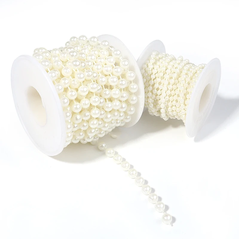 5 yards/roll 3-6mm Imitation Pearl Chain Necklace Bracelet Handmade Accessories for Jewelry Making