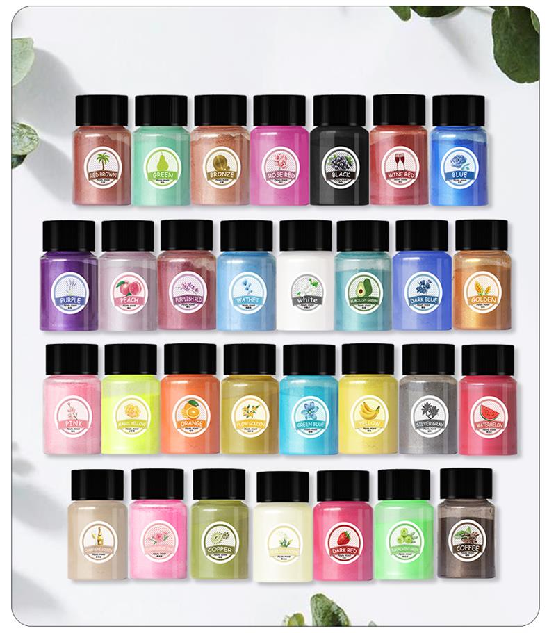 30 Colors Jewelry Making Accessories Pearl Powder Pigment DIY Epoxy Resin Mold Colorant Dye Pearlescent Epoxy Resin Pigment