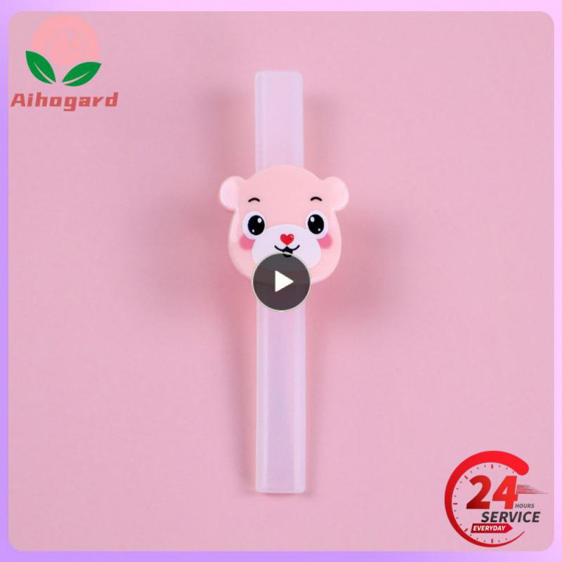 Soft Drinking Straw Clip Cartoon Infant Learning Drinking Water Straw Tableware Food Grade Silicone Baby Soup Straw Fixing Straw