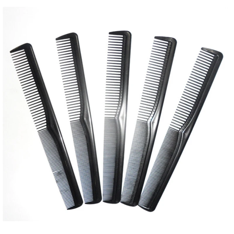 5 Pieces Fine Cutting Wide Tooth Hair Barber Carbon Fiber Salon Hairdressing Comb Heat Resistant
