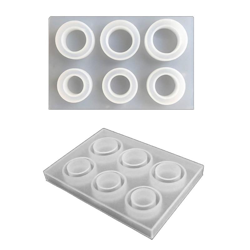 DIY Circle Modeling Silicone Ring Molds Handmade Various Sizes Round Ring Necklace Pendant Charms Epoxy Resin Casting Mould