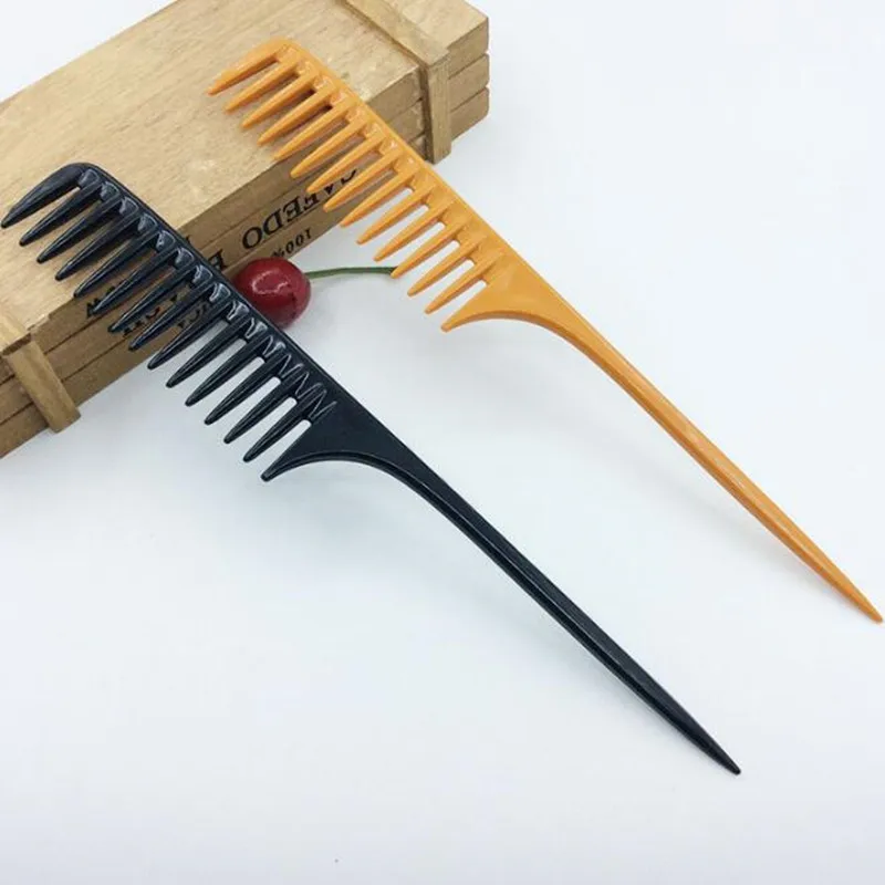 Hairdressing Comb Hair Dyeing Comb Tip Tail Wide Tooth Detangling Hair Brush Hair Coloring Barber