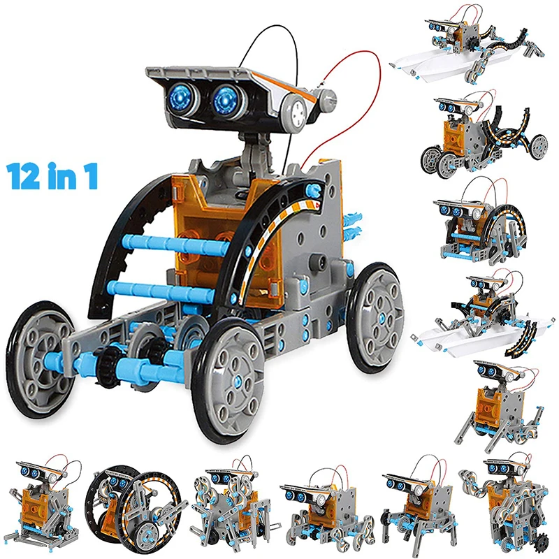 STEM Solar Robot Kits High-Tech Science Toy 12 In 1 Develop Educational Solar Powered Learning