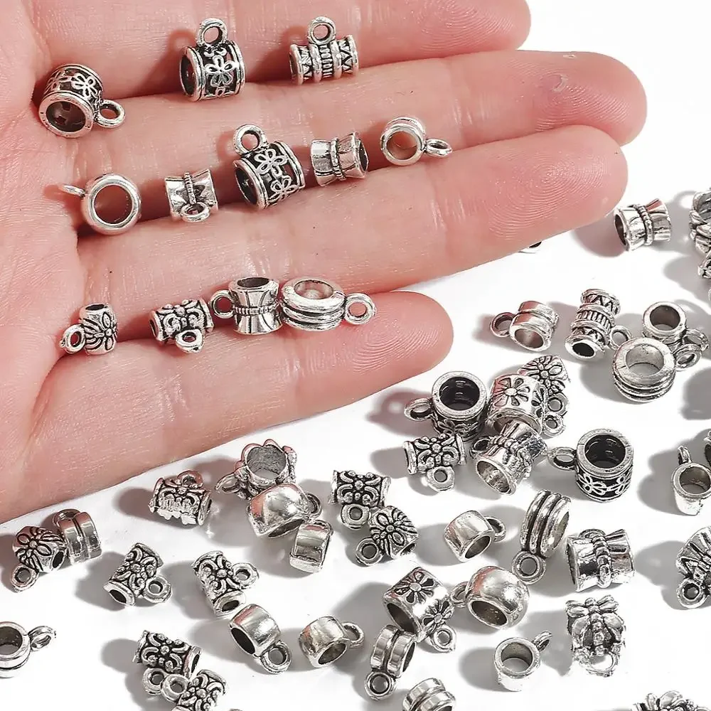 New Fashion 20Pcs/Lot Antique Silver Color Beads For Jewelry Making Bracelet Necklace Accessories