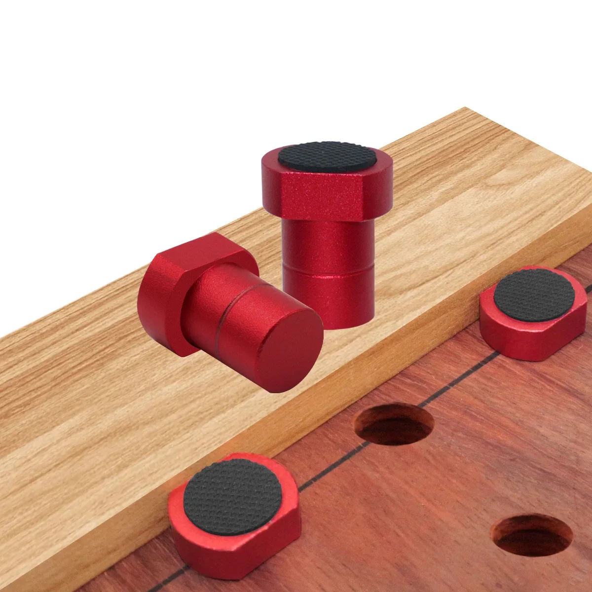 Woodworking Bench Dogs,Aluminum Alloy Workbench Peg Brake Stops Clamp Table T-Track Planing Stop