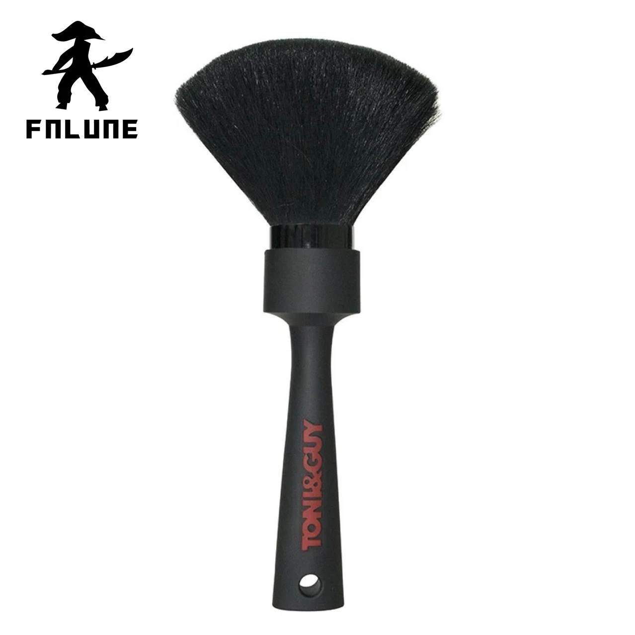 FnLune Shredded Hair Brush Long Handle Tony Cover Dust Brush Fiber Hair Shave Head Clean Soft Brush