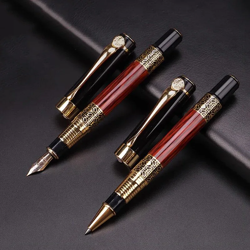 Metal Wood Grain Fountain Pen School Supplies Pens Student for Ballpoint Pen Stationery Supplies