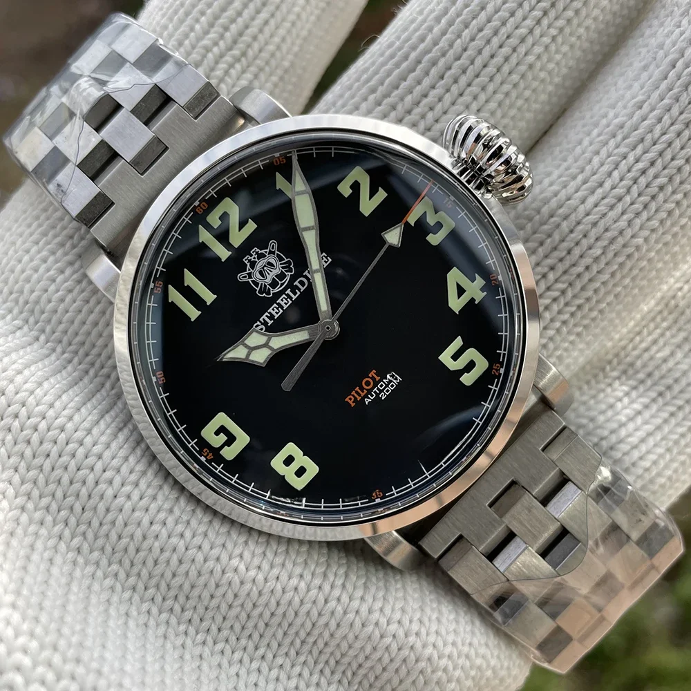 STEELDIVE Dive Watch SD1903 Stainless Steel 20Bar Waterproof Mechanical Watch Big Dial Super C3