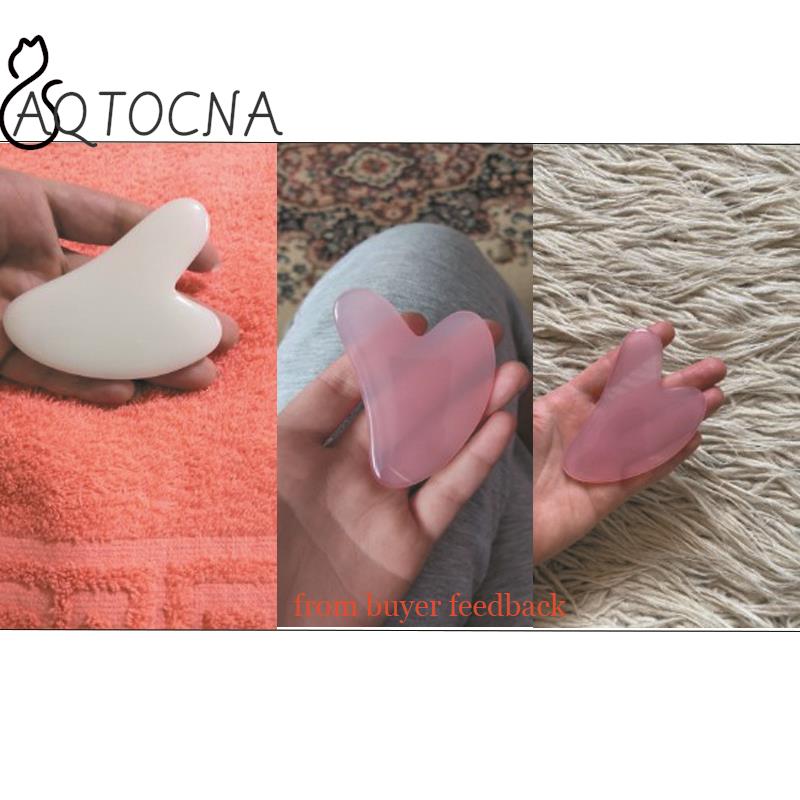Heart Shape SPA Massage Beeswax Gua Sha Scraping Massage Scraper Face Massager Acupuncture Guasha Board Massager For Face