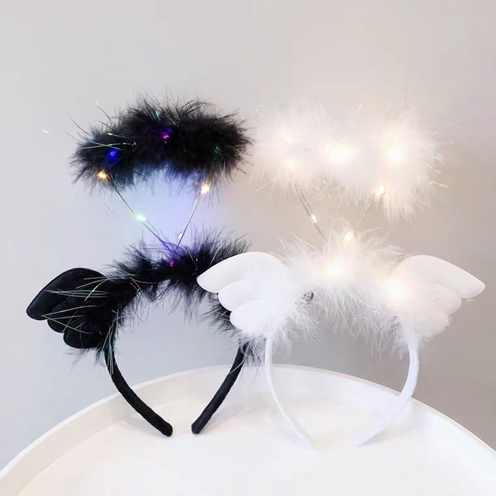 Party Accessories Personality Hair Band Photo Props Devil Hair Hoop Angel Hair Hoop Lolita Glowing Hair Hoop