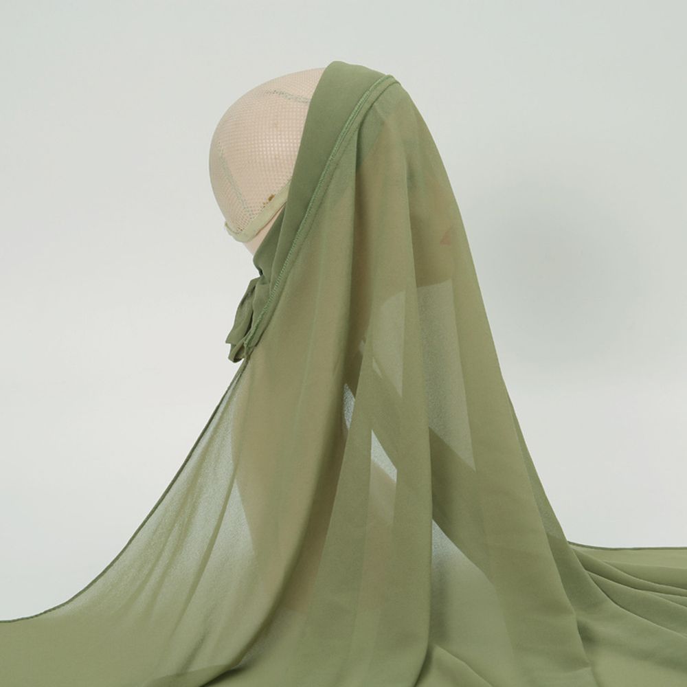 Long Scarf Cover Sunscreen Shawl Solid Color Chiffon Female Muslim Hijabs Headscarfs Islam Shawl Women Scarf