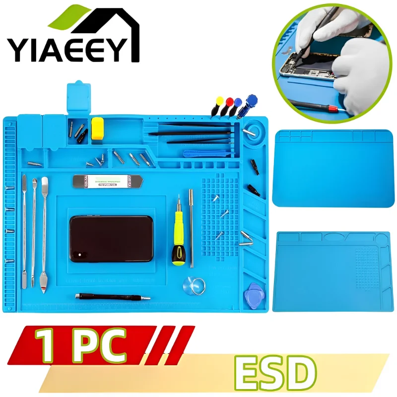 ESD Soldering Mat Repair Pad Insulation Heat Resistant Soldering Station Silicon Work Pad Desk