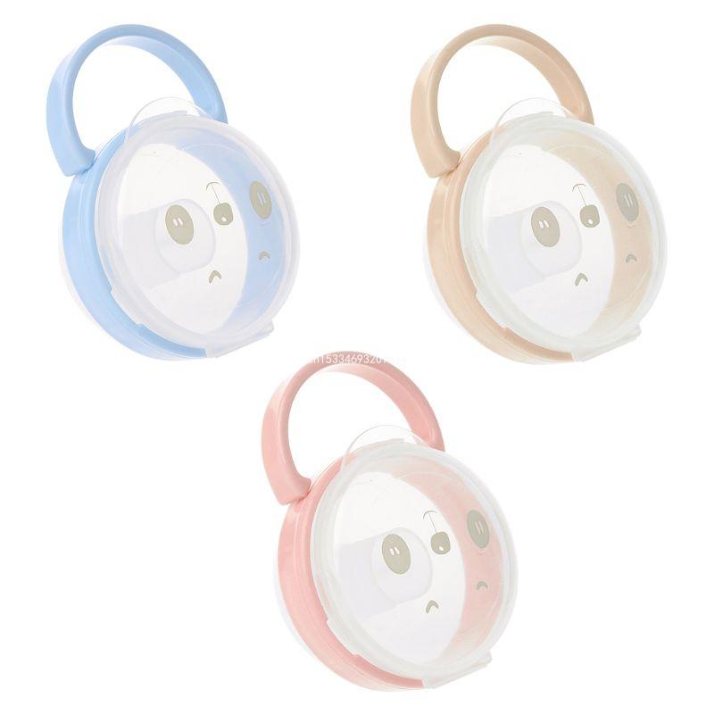 Baby Pacifier Box Portable Baby Infant Kids Pacifier Nipple for Case Holder Travel Storage Box Round Shape
