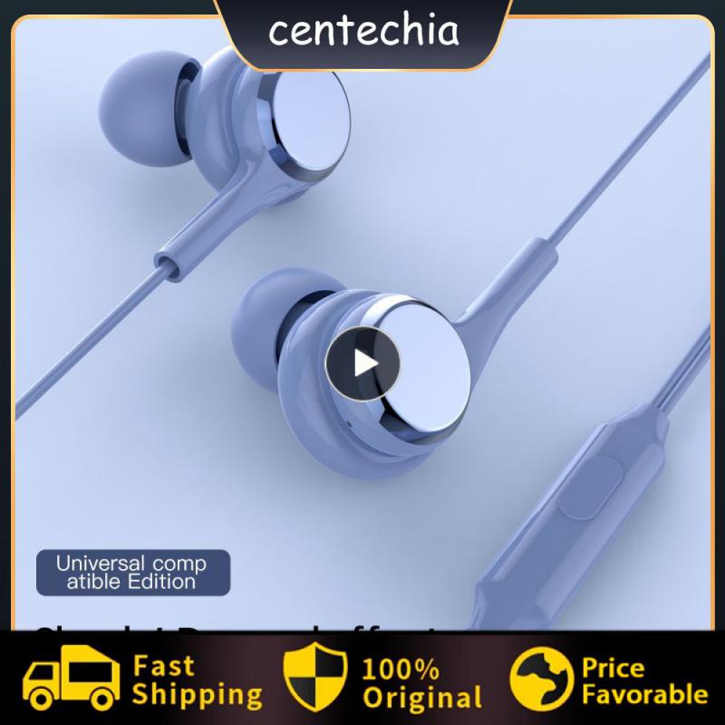 With Mic Stereo Mobile Earphone Earbuds Heavy Bass In Ear Headphone 3.5mm Wire Game Headset Comfortable Wired Headphones