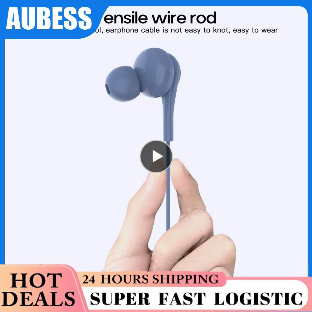 With Mic Stereo Mobile Earphone Earbuds In Ear Headphone Heavy Bass 3.5mm Wired Headphones Comfortable For For Iphone
