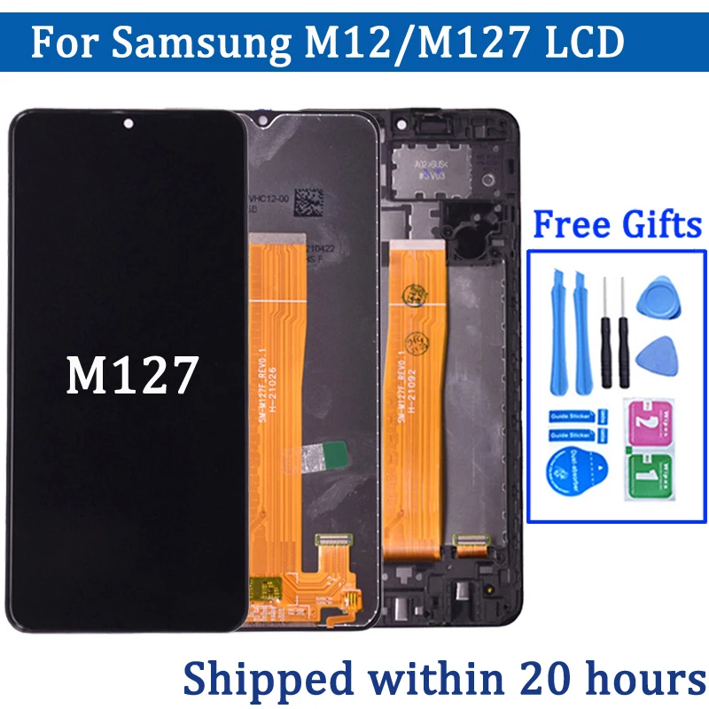For Samsung M12 M127 LCD Display With Touch Screen Digitizer Replacement Accessory For SM-M127F/DSN