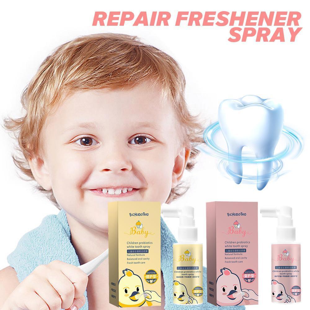 Baby Teeth Paste Kids Oral Mouth Cleaning Spray Fruit Teeth Freshener Mouth Flavor Spray Healthy G2n5