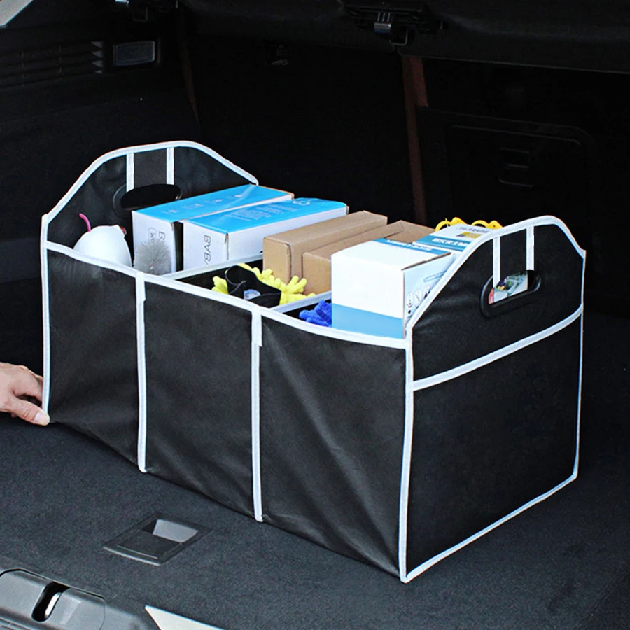 Car Multi-Pocket Trunk Organizer Large Capacity Folding Storage Bag Trunk Stowing and Tidying Trunk