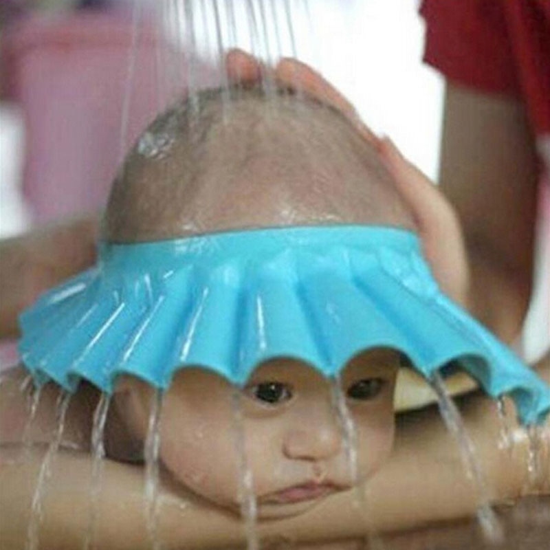1PC Adjustable Baby Shampoo Cap Soft EVA Baby Bath Waterproof Hat Kids Wash Hair Protection Infant Health Care Accessories