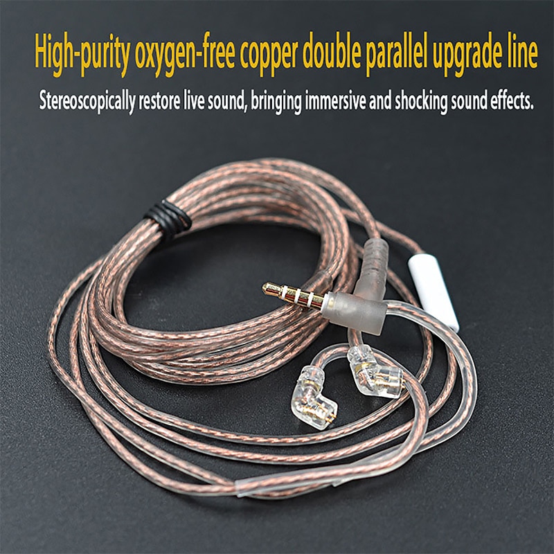 High Quality Headphone Cable High-purity Oxygen-free Copper Hybrid Upgrade Cable Original Replacement Headphone Cable 3.5mm