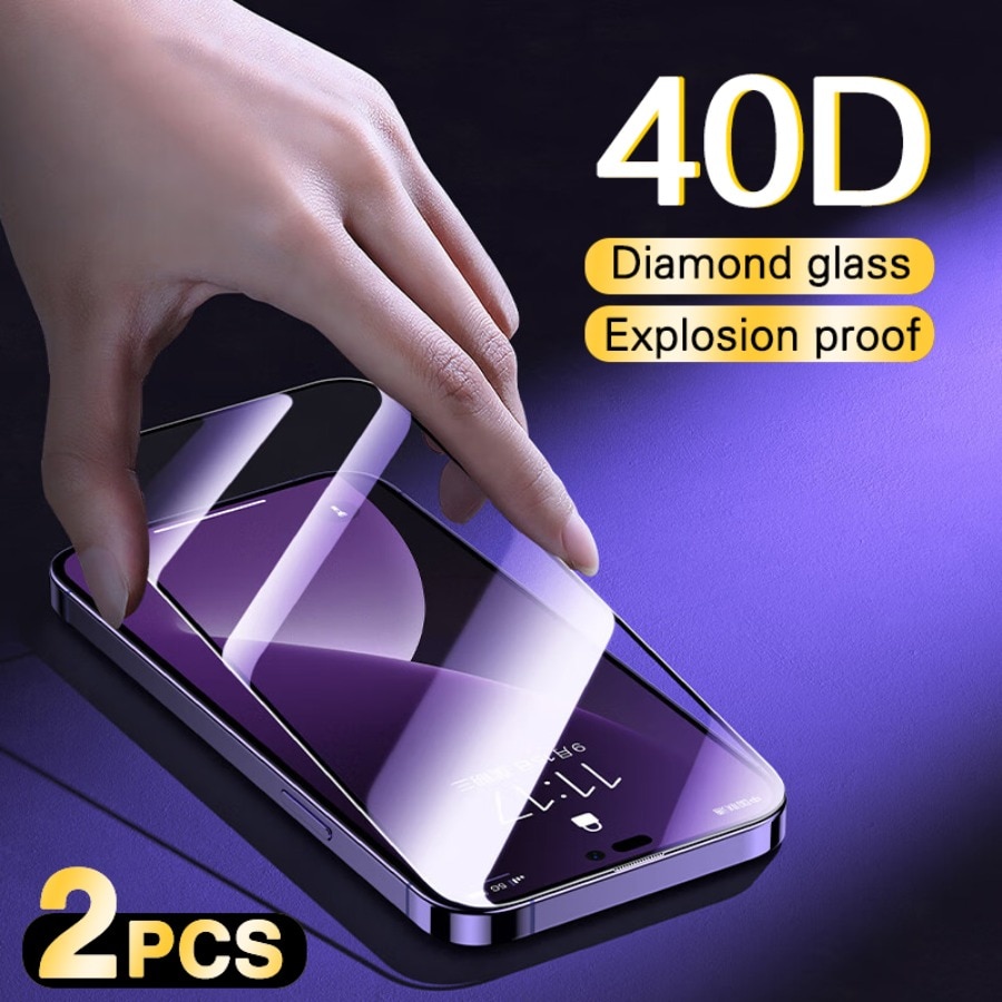 2pcs High Quality Full Cover Screen Protector For iPhone 14 11 PRO MAX 12 13 Mini Tempered Glass For Iphone XS XR XS Max 7 8Plus