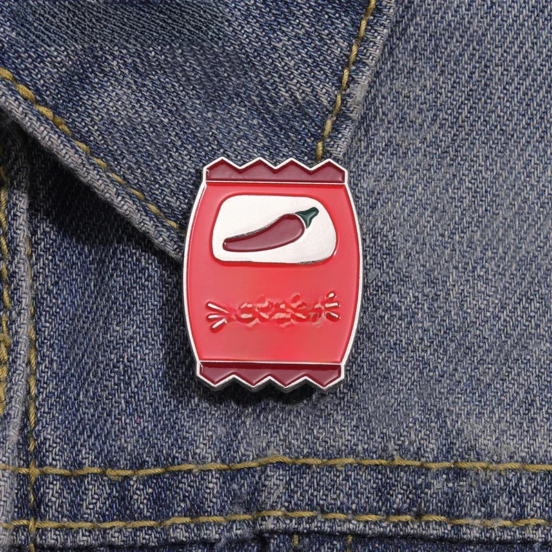 Neuro Spicy Sauce Packet Brooch Enamel Pin Mental Health Awareness Custom Gift Accessories Women Men