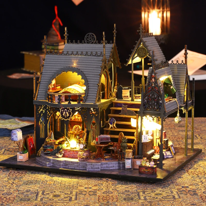 Baby House Mini Miniature Doll DIY Small  Kit Making Room Toys  Home Bedroom Decorations with