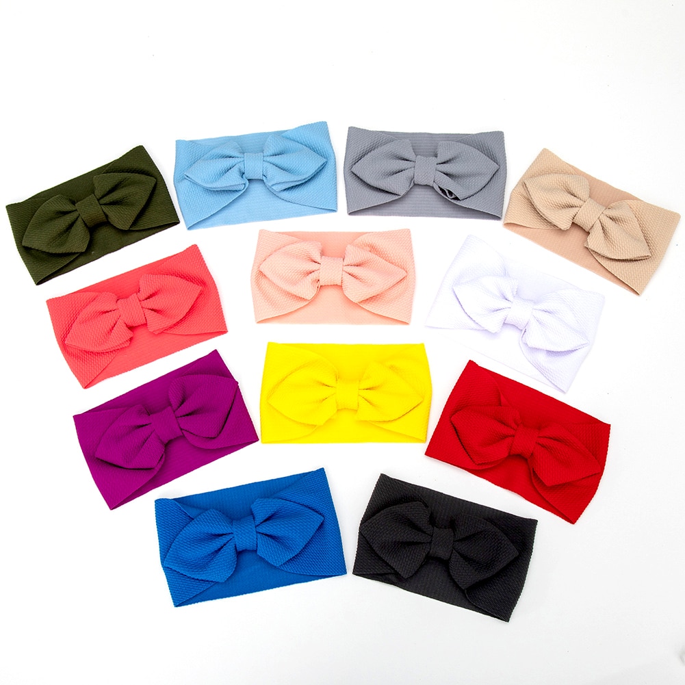 Headband For Baby Girls Big Bow Hair Bands Re-Tie Knot Turban Infant Lovely Headbands Kids Head Wraps hair Assessories