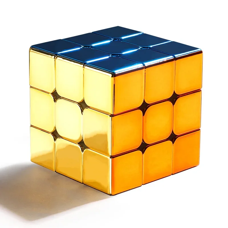 [Picube] SengSo Metal 3x3 Magnetic Golden Cubo Magic Cube Puzzle Speed Cibe M3 3x3x3 Magico Cubo
