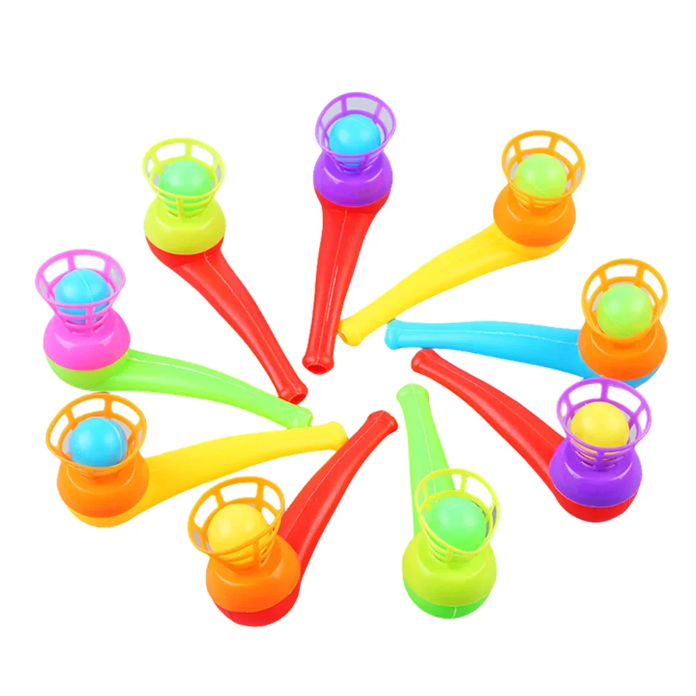 12Pcs Fun Magic Blowing Pipe Floating Ball Game Kids Birthday Party Favors Keepsakes Carnival