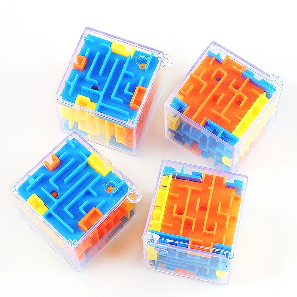 10Pcs Fun 3D Cube Rolling Beads Maze Educational Toys Boys Girls Birthday Wedding Guest Gift