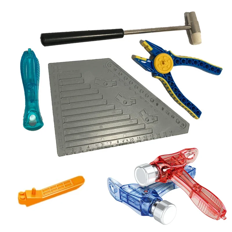 Bricks Toys Measuring Plate Building Blocks Pliers Clip Remover Tongs Hammer Tool Creative High-Tech
