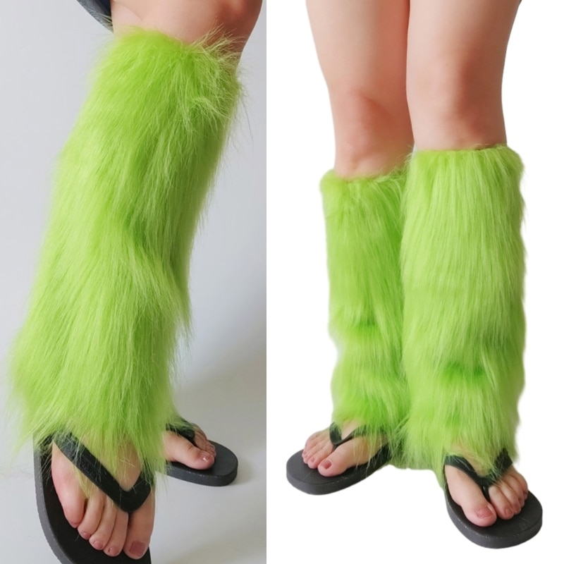 Faux Furs Leg Warmer Winter Warm Furs Boot Cuffs Cover,Party Costumes Shoe Cover