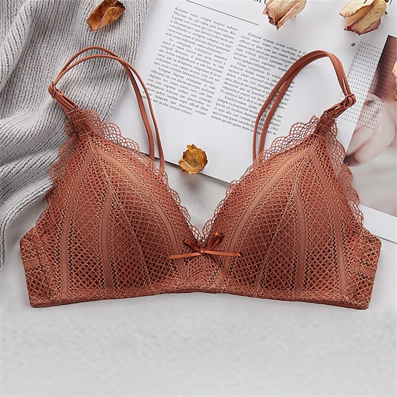 Sexy Lace Bra Women Breathable Seamless Brassiere Underwear Push Up Bralette Wireless Bra New