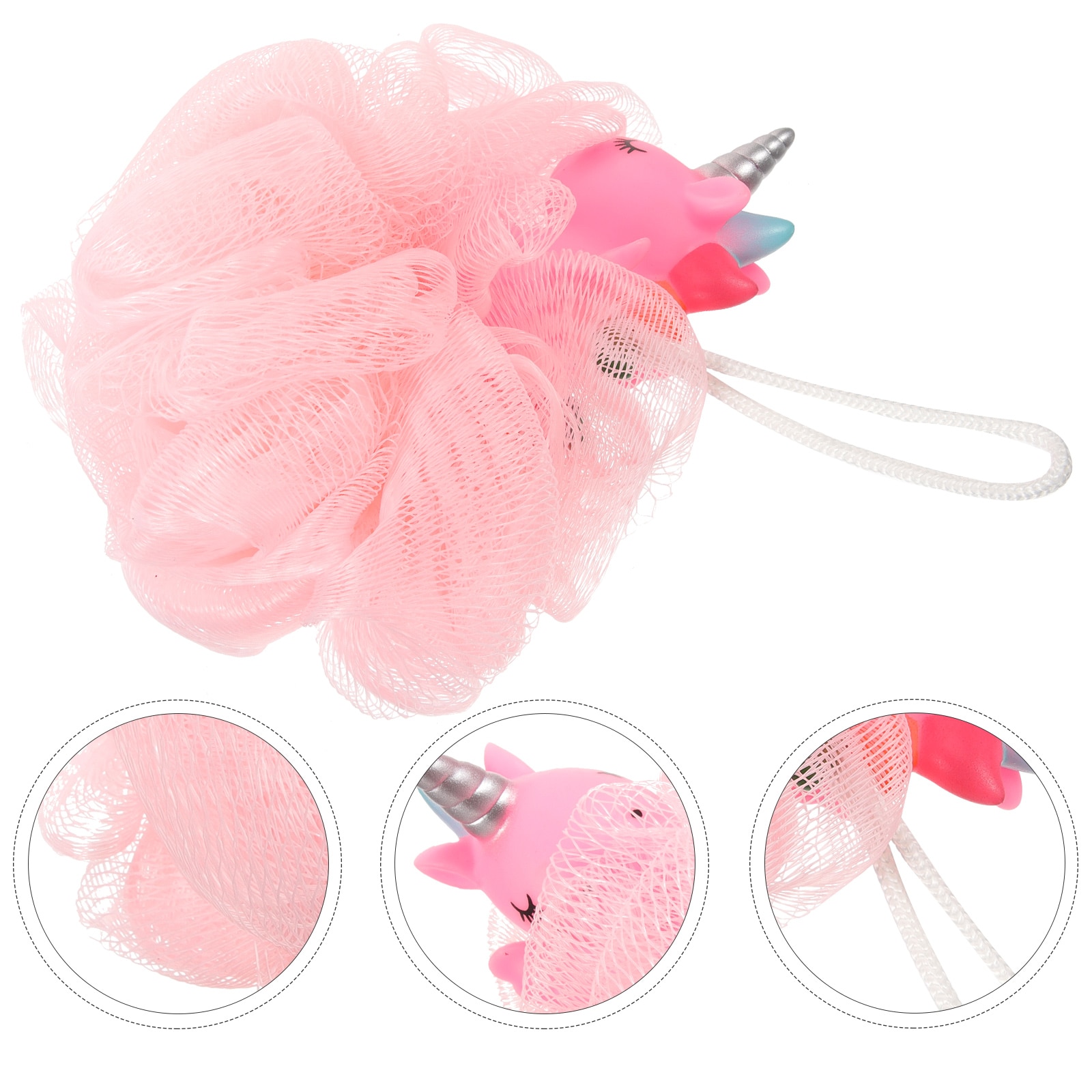 Kids Bath Loofah Unicorn Loofahs Shower Ball Convenient Balls Scrubber Bathing Sponge