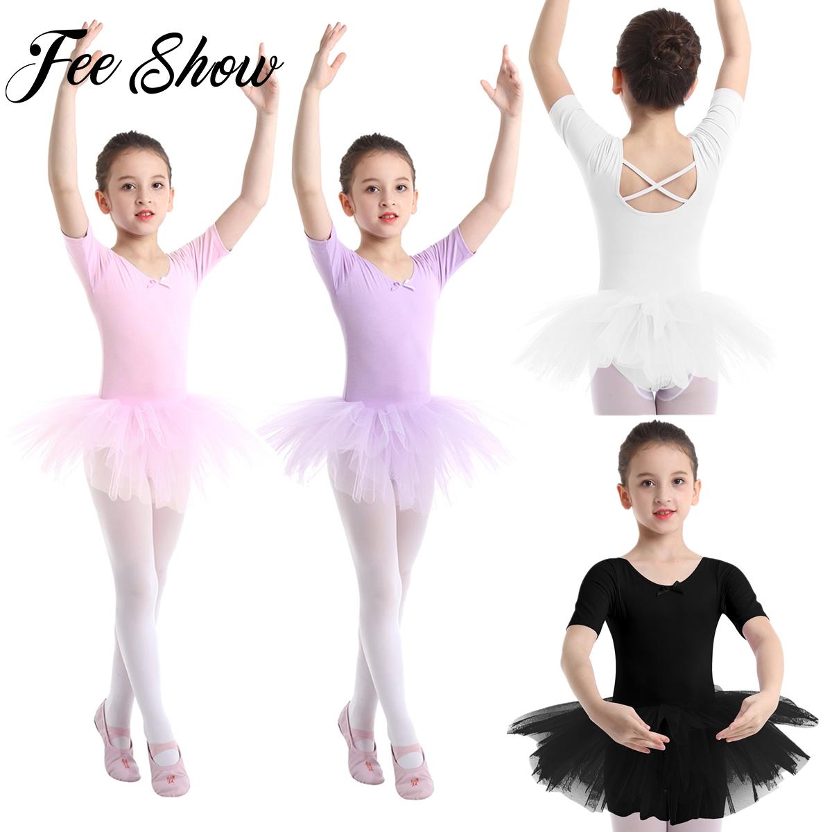 Lace Ballet Dance Dress Children Girls Gymnastics Ballet Leotard Dancewear Children Ballet Tutu Skirts Swan Lake Dance Costume