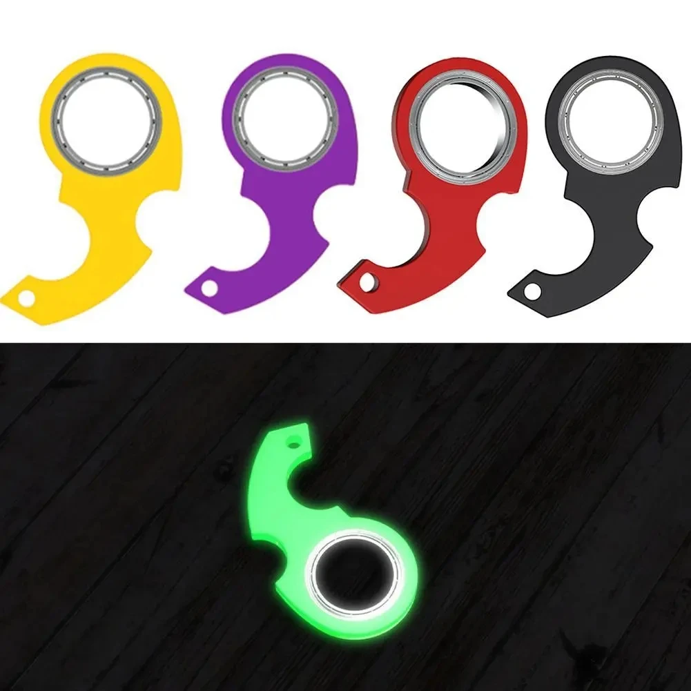 Keychain Spinner Anxiety Stress Relief Fidget Toys Spinning Noctilucent Key Ring Relieve Boredom