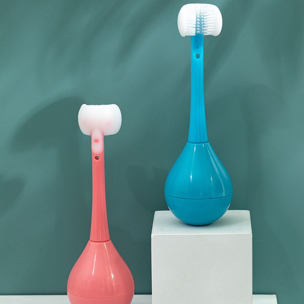 Soft Tumbler Children Toothbrush Lovely Durable No Shedding Kids Toothbrushes Manual Deep Clean Three-sided Toothbrush Teeth