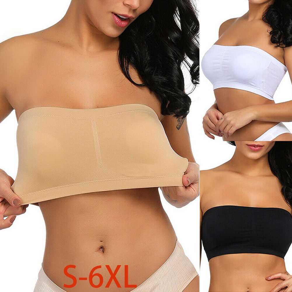 Double Layers Strapless Bra Women Tube Top Sexy Seamless Bralette Bandeau Wrap Bra Ladies Bustier Crop Invisible Bra Strapless