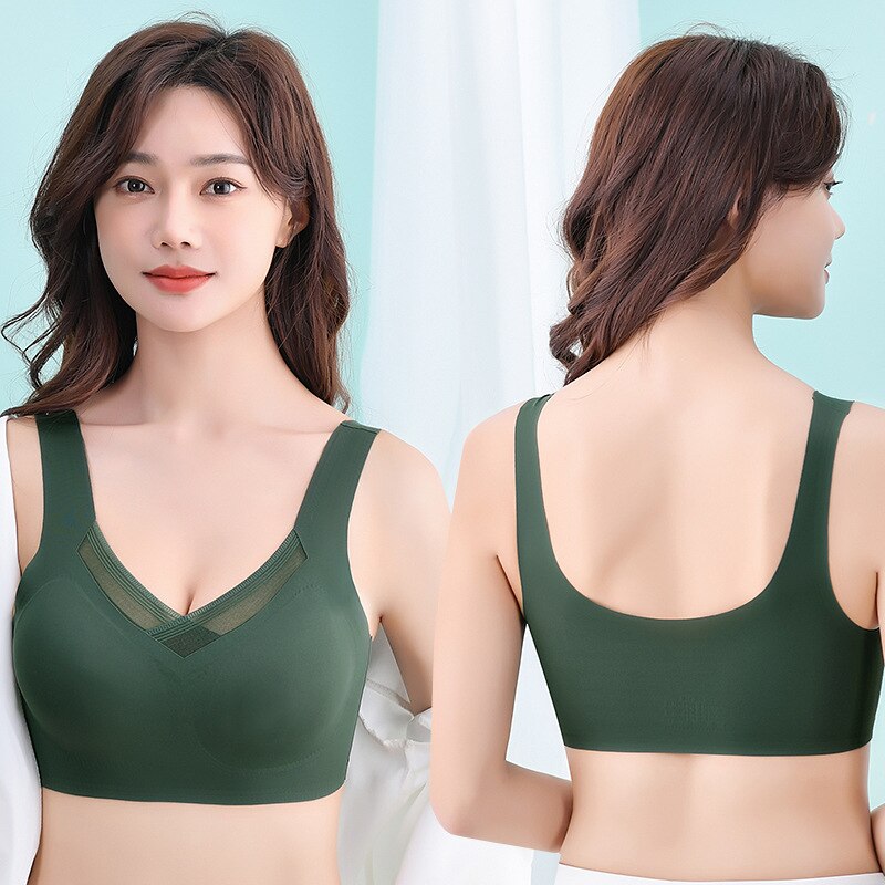 High-quality Sexy Push Up Non-trace Beautiful Back Women's Underwear Small Chest Gathered No Steel Ring Vest Style Sports S
