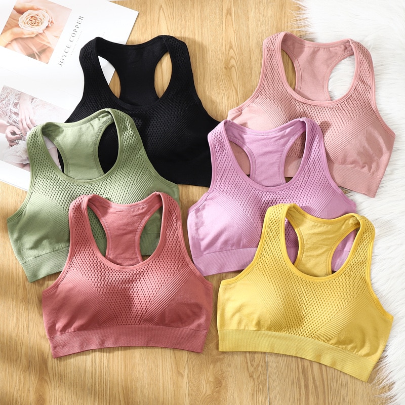 New Women Sexy Crop Top Knitted Tank Top Push Up Underwear Tube Top Square Collar with Wireless Sports Padded Camisole Intimates